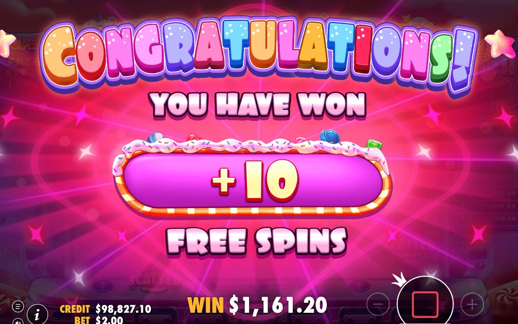 Free Spins-runda i gång med snurrar kvar och multiplikatorer